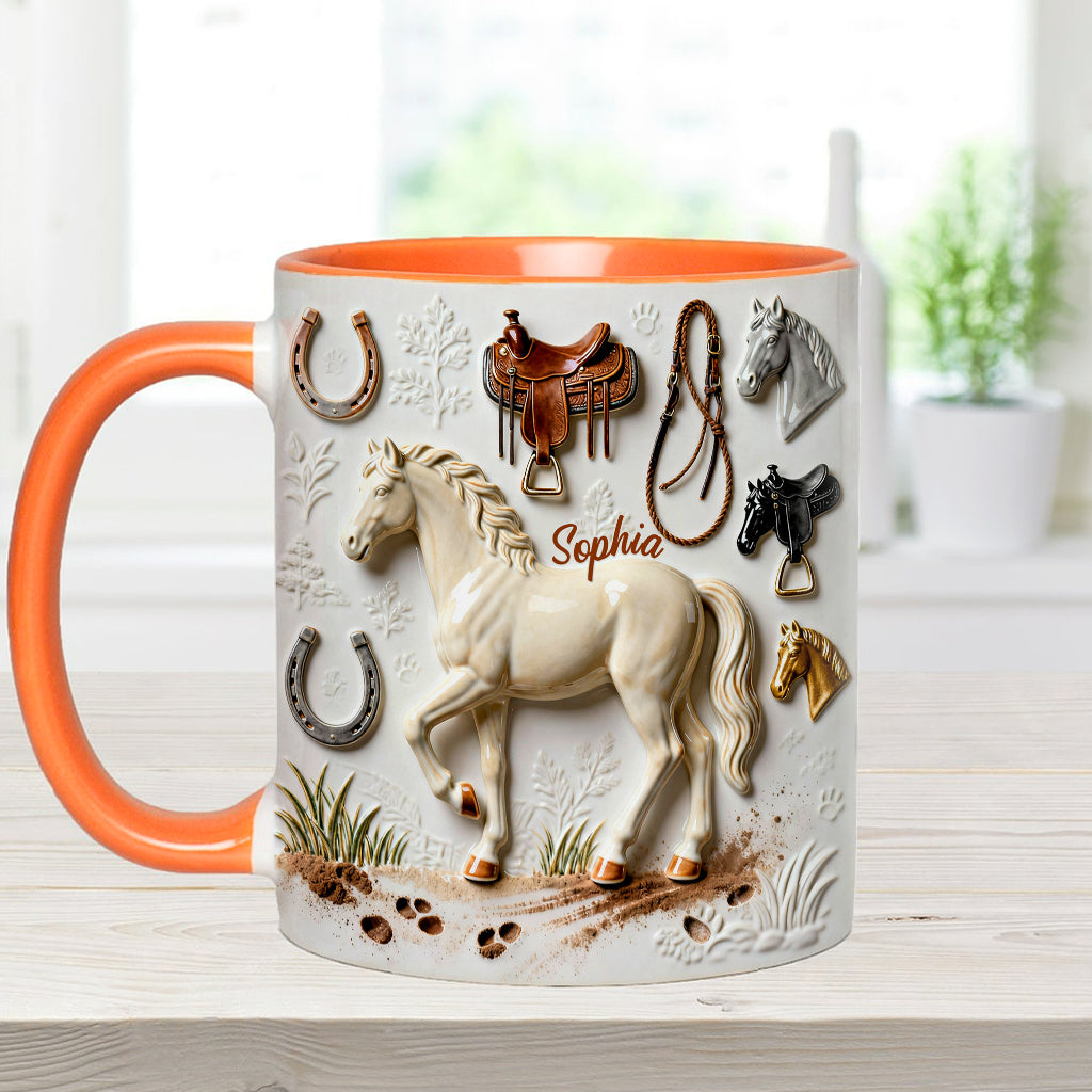 Strong Horse - Personalized Horse Accent Mug & Coaster