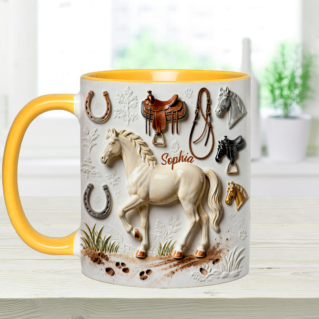 Strong Horse - Personalized Horse Accent Mug & Coaster