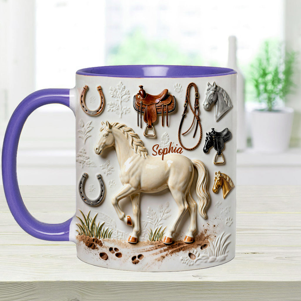Strong Horse - Personalized Horse Accent Mug & Coaster