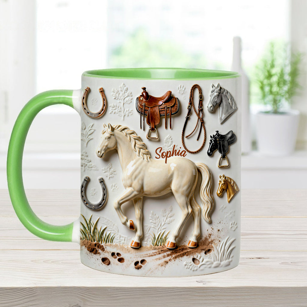 Strong Horse - Personalized Horse Accent Mug & Coaster