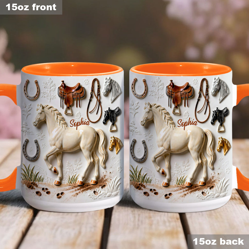 Strong Horse - Personalized Horse Accent Mug & Coaster