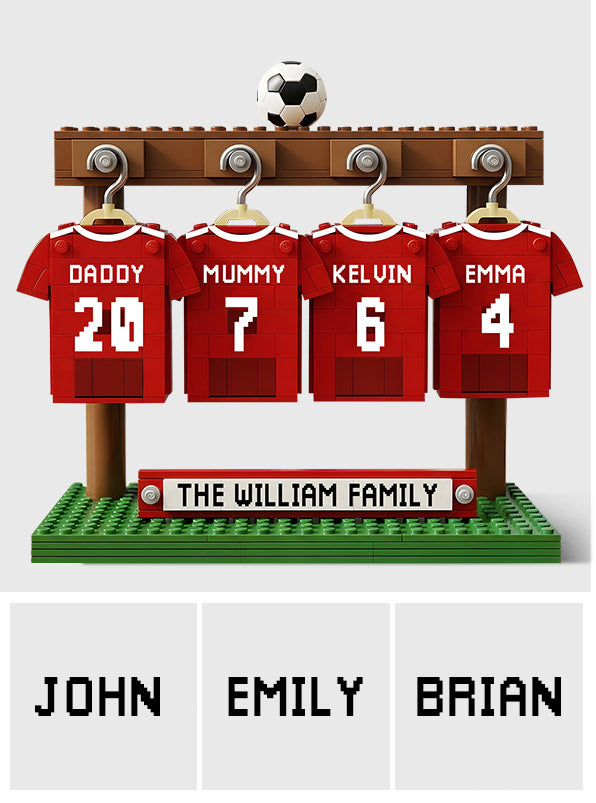Family Soccer Team - Personalized Soccer Custom Shaped Acrylic Plaque