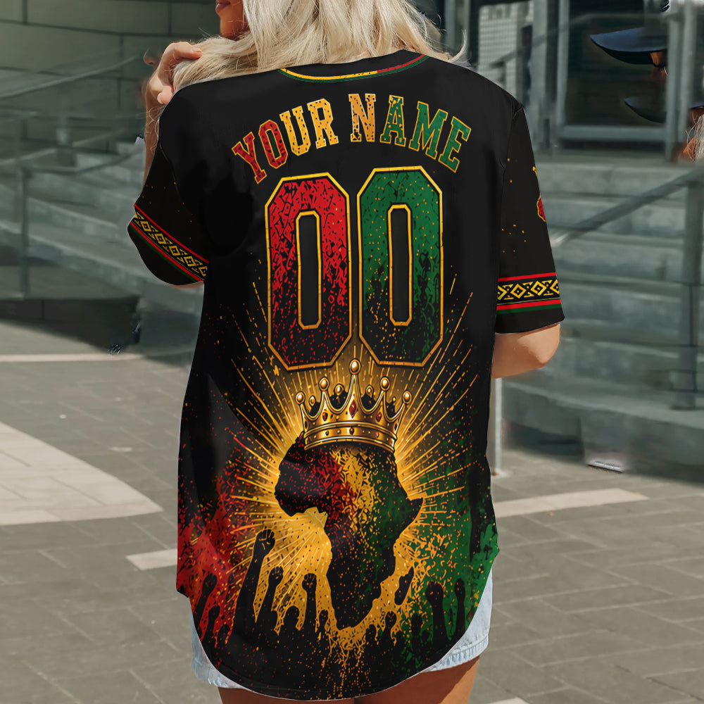 Juneteenth Black Pride - Personalisierte Afroamerikanische Baseball-Jersey
