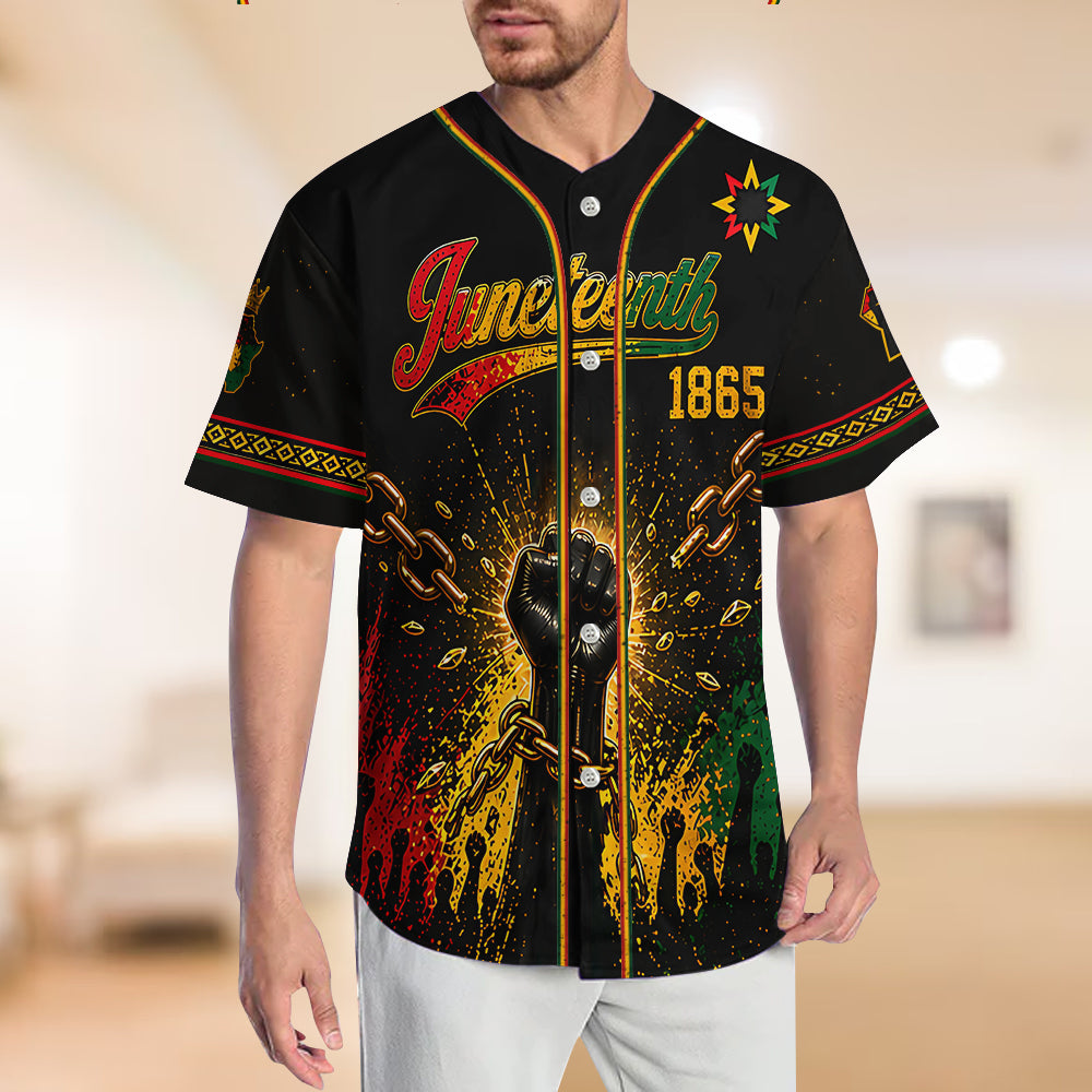 Juneteenth Black Pride - Personalisierte Afroamerikanische Baseball-Jersey