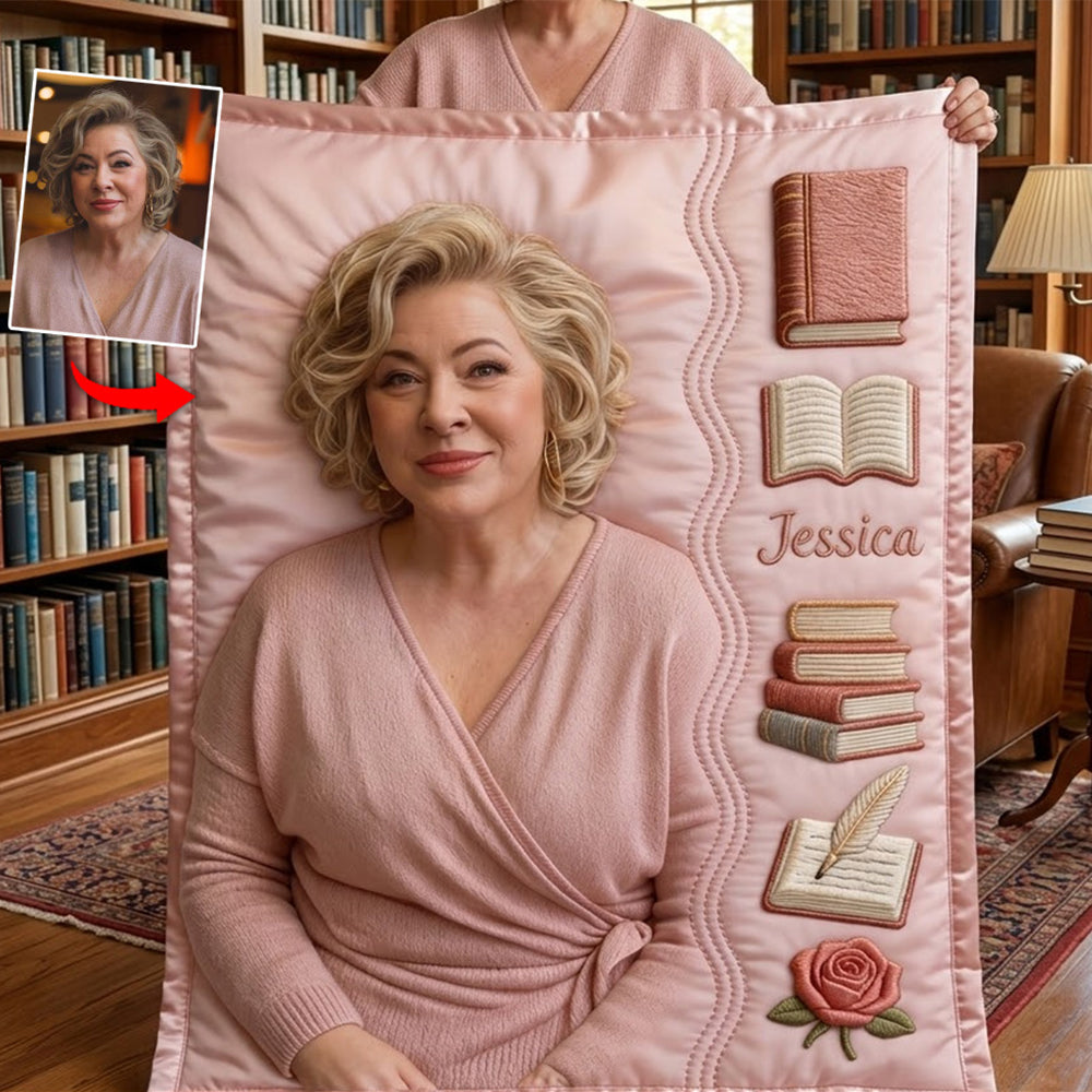 Custom Any Photo Love Books - Personalized Book Blanket