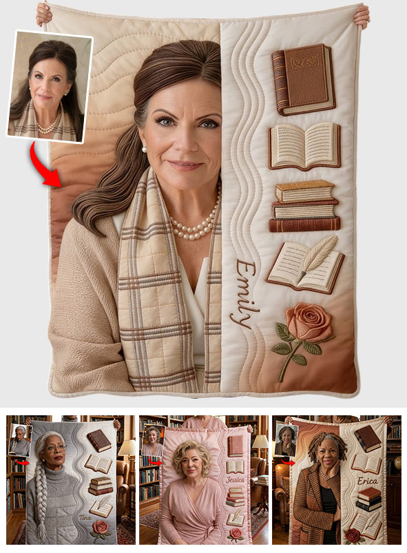 Custom Any Photo Love Books - Personalized Book Blanket