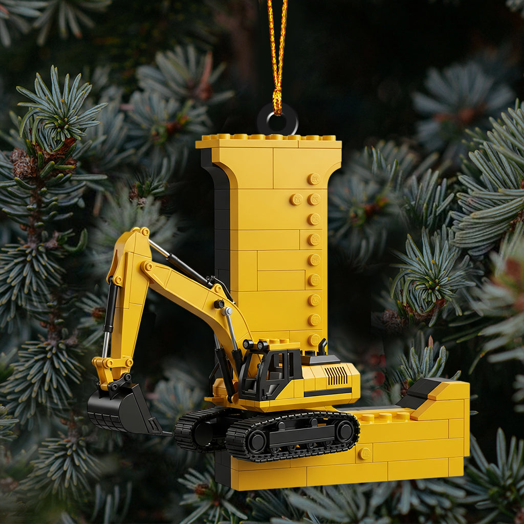 Fun Construction Vehicles Alphabet - Personalized Kid Ornament