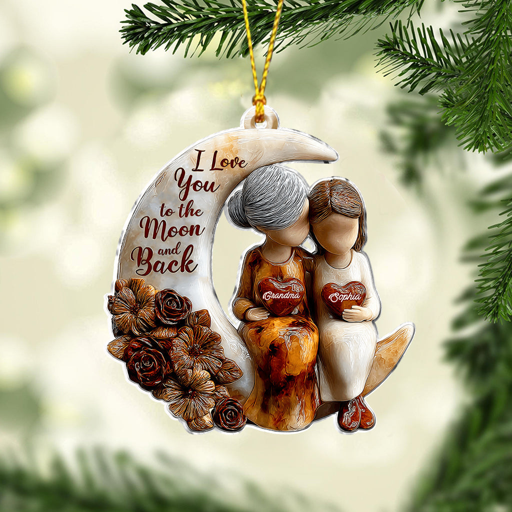 Love You To The Moon And Back - Personalized Grandma Ornament