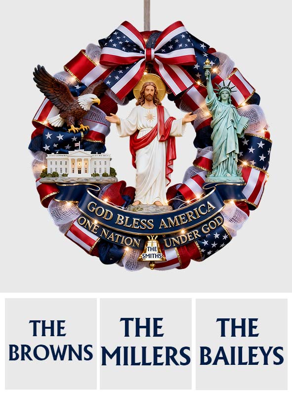 God Bless America - Personalized Patriot LED Light Acrylic Sign