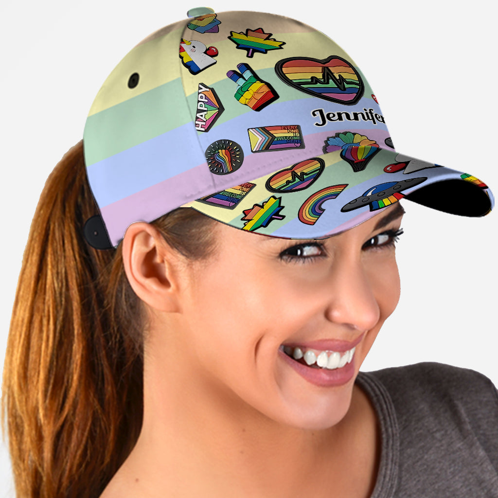 Pride Rainbow - Personalized LGBT Support Classic Cap