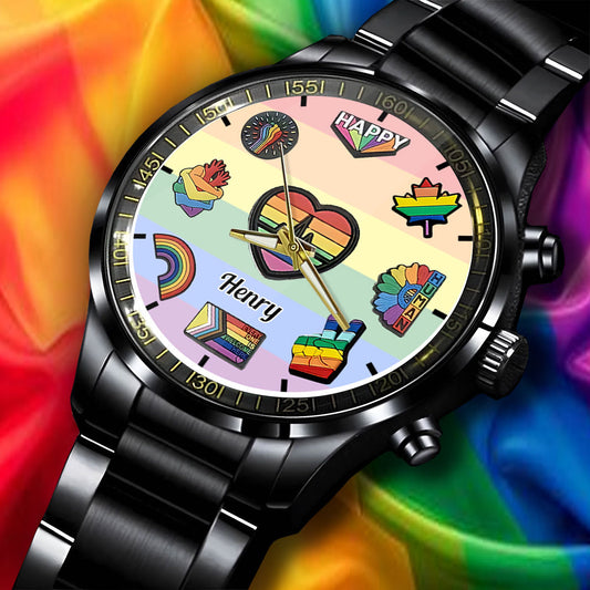 Pride Rainbow - Personalized LGBT Support Hand Watch