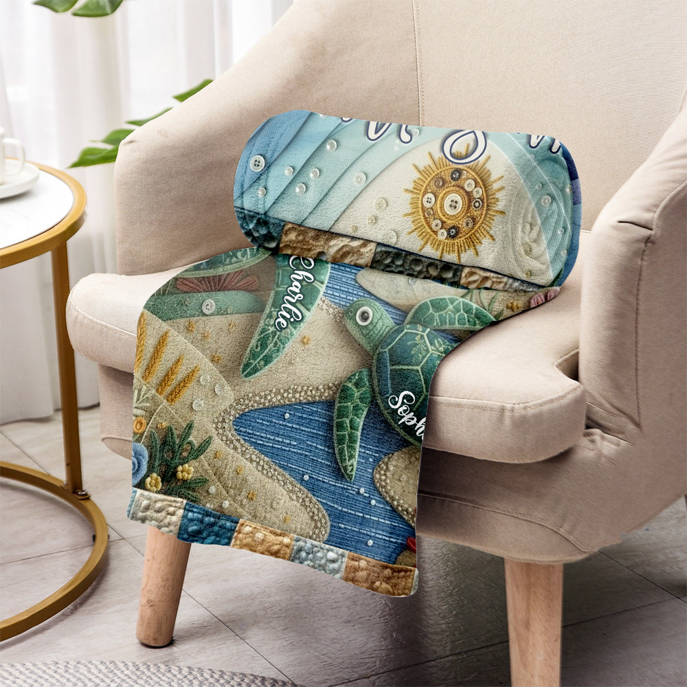 Turtle You And Me We Got This - Personalized Turtle Blanket