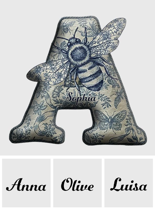 Coussin personnalisé en fausse fourrure abeille Toile De Jouy