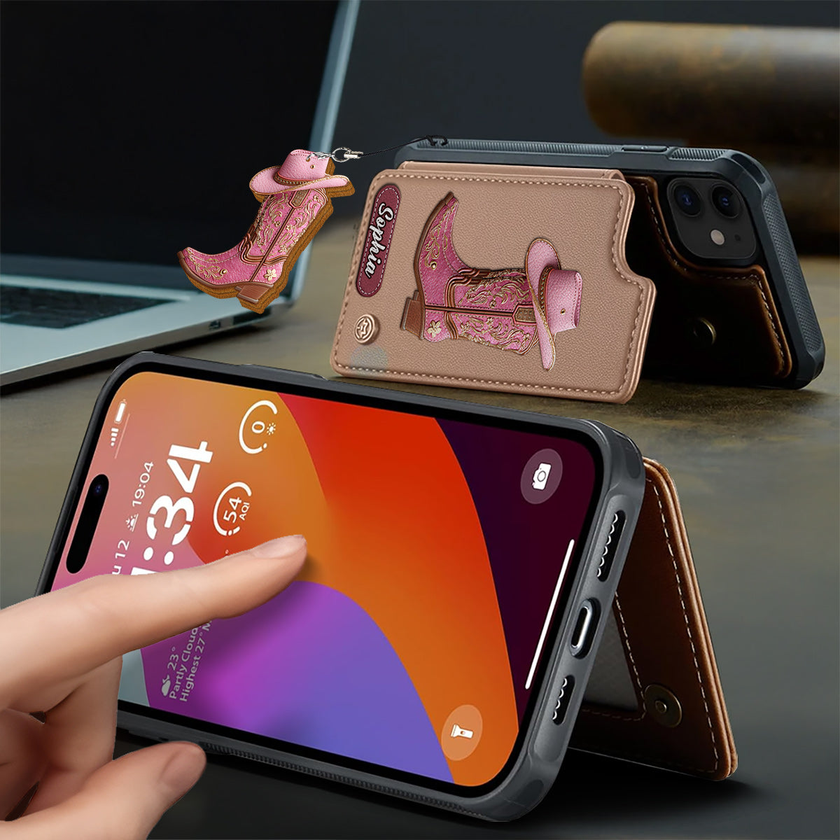 Western Spirit - Personalized Cowgirl Wallet Phone Case