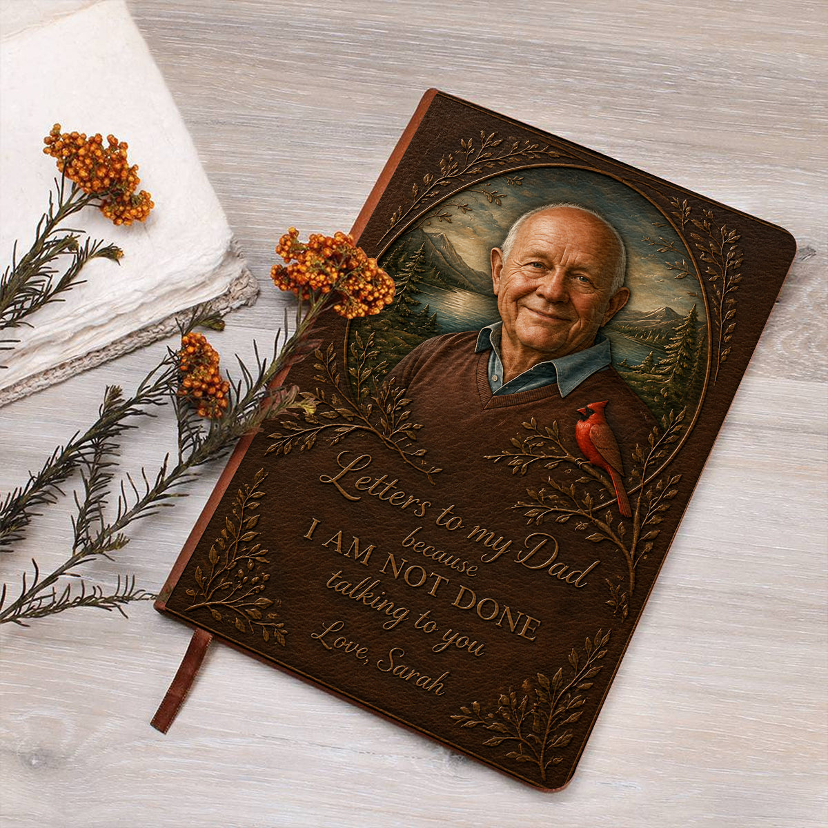 Letter To Someone - Personalized Memorial Leather Journal