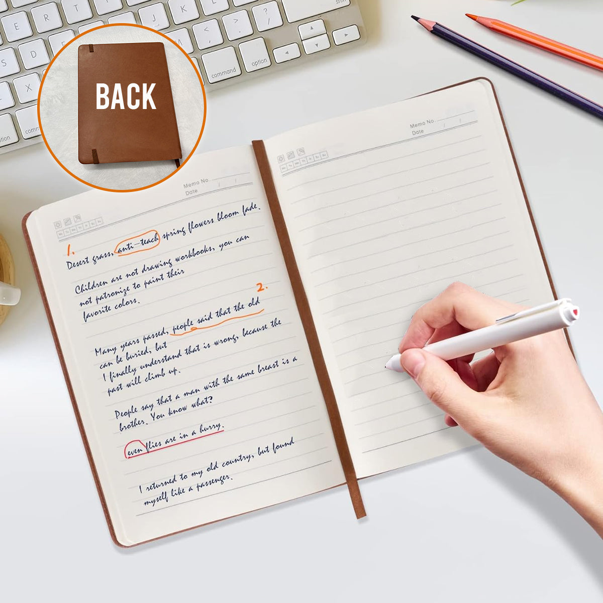 Letter To Someone - Personalized Memorial Leather Journal