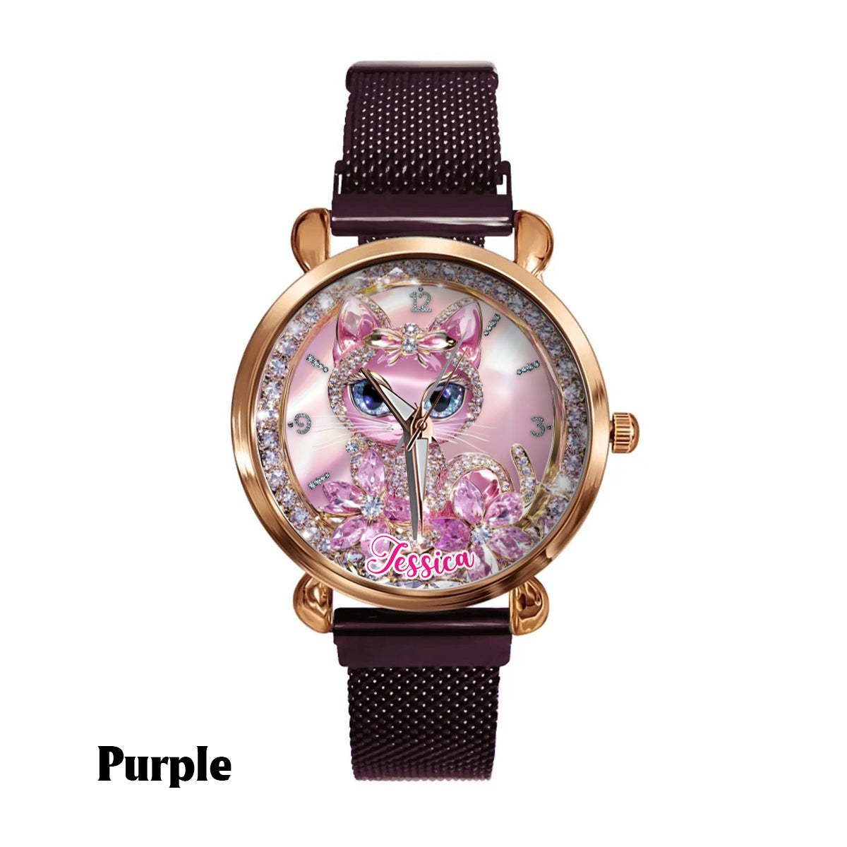 Cat Lovers - Personalized Cat Women Hand Watch