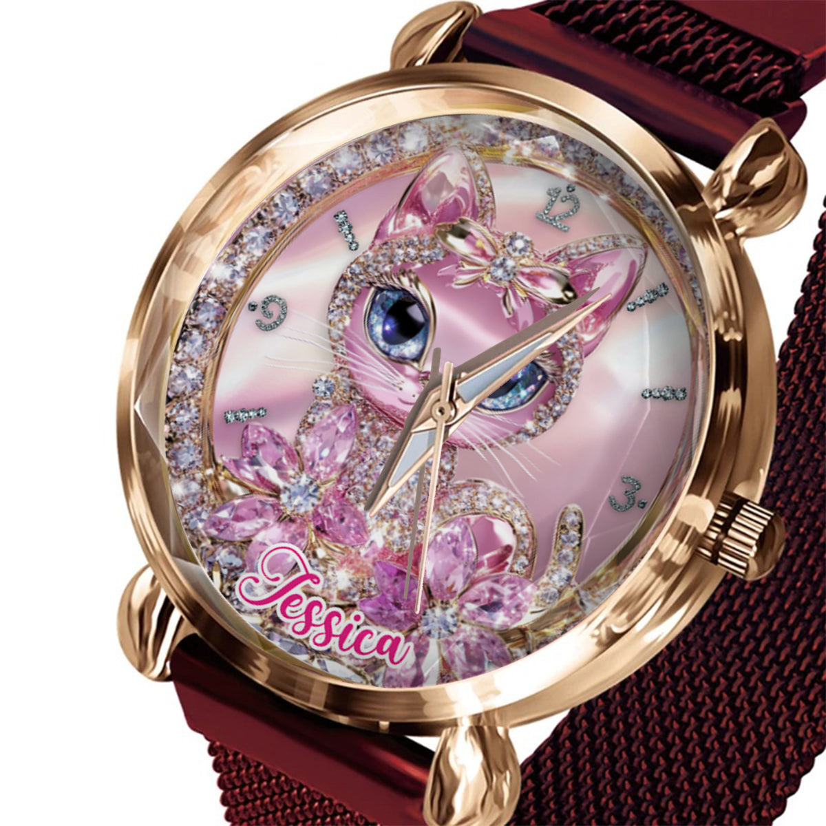 Cat Lovers - Personalized Cat Women Hand Watch
