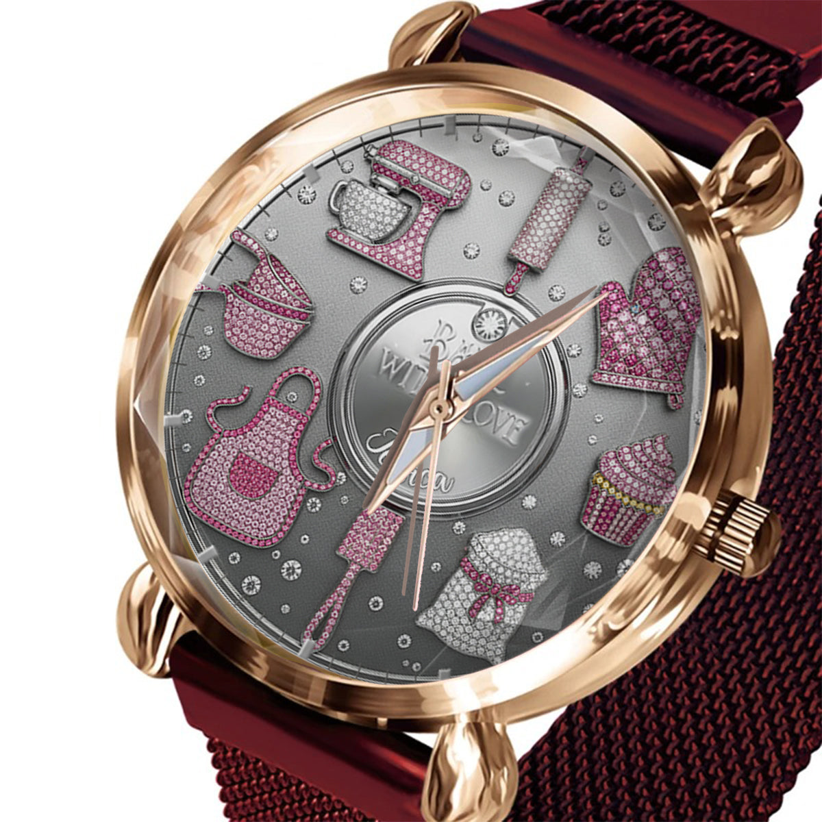 Bake With Love - Personalized Baking Women Hand Watch