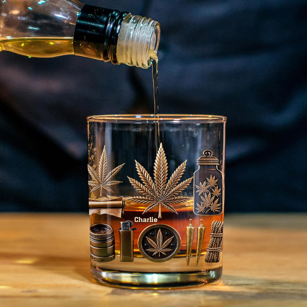 Magic Leaf - Personalized Weed Whiskey Decanter Set
