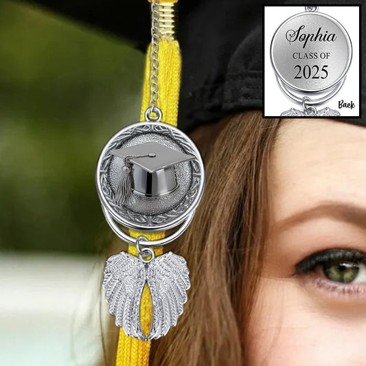 Congrats Grand 2025 - Personalized Graduation Wings Ornament