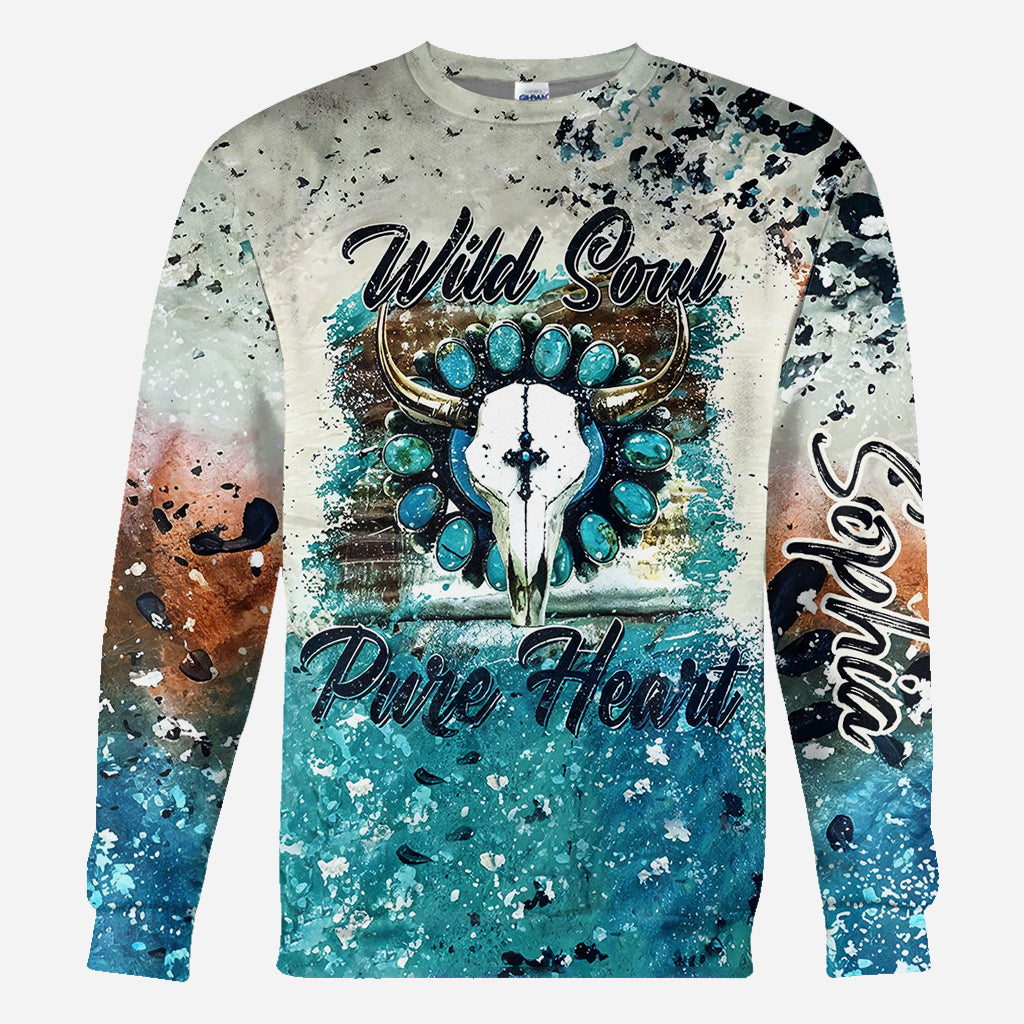 Âme sauvage, cœur pur - T-shirt personnalisé Cowgirl intégral