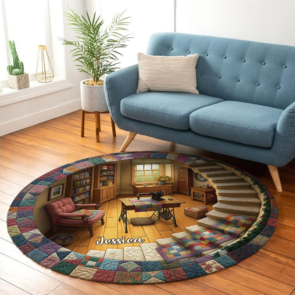 Sewing Room - Personalized Sewing Round Rug
