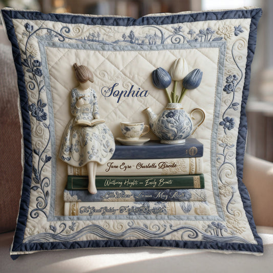 Just A Girl Who Loves Books - Personalized Book Throw Pillow
