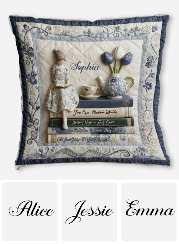 Just A Girl Who Loves Books - Personalized Book Throw Pillow