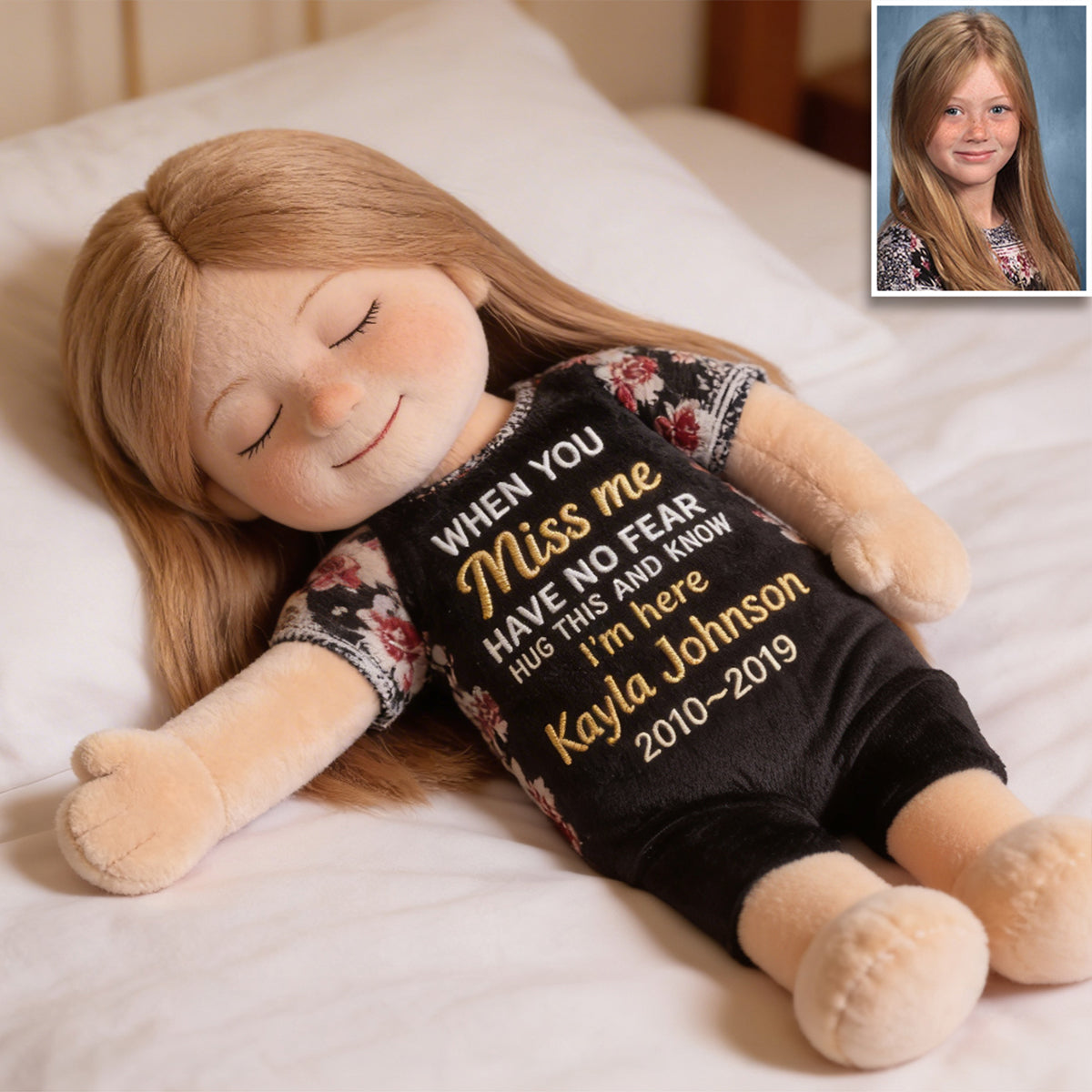 Hug This Pillow And Know I'm Here - Personalized Memorial Premium Faux Fur Pillow