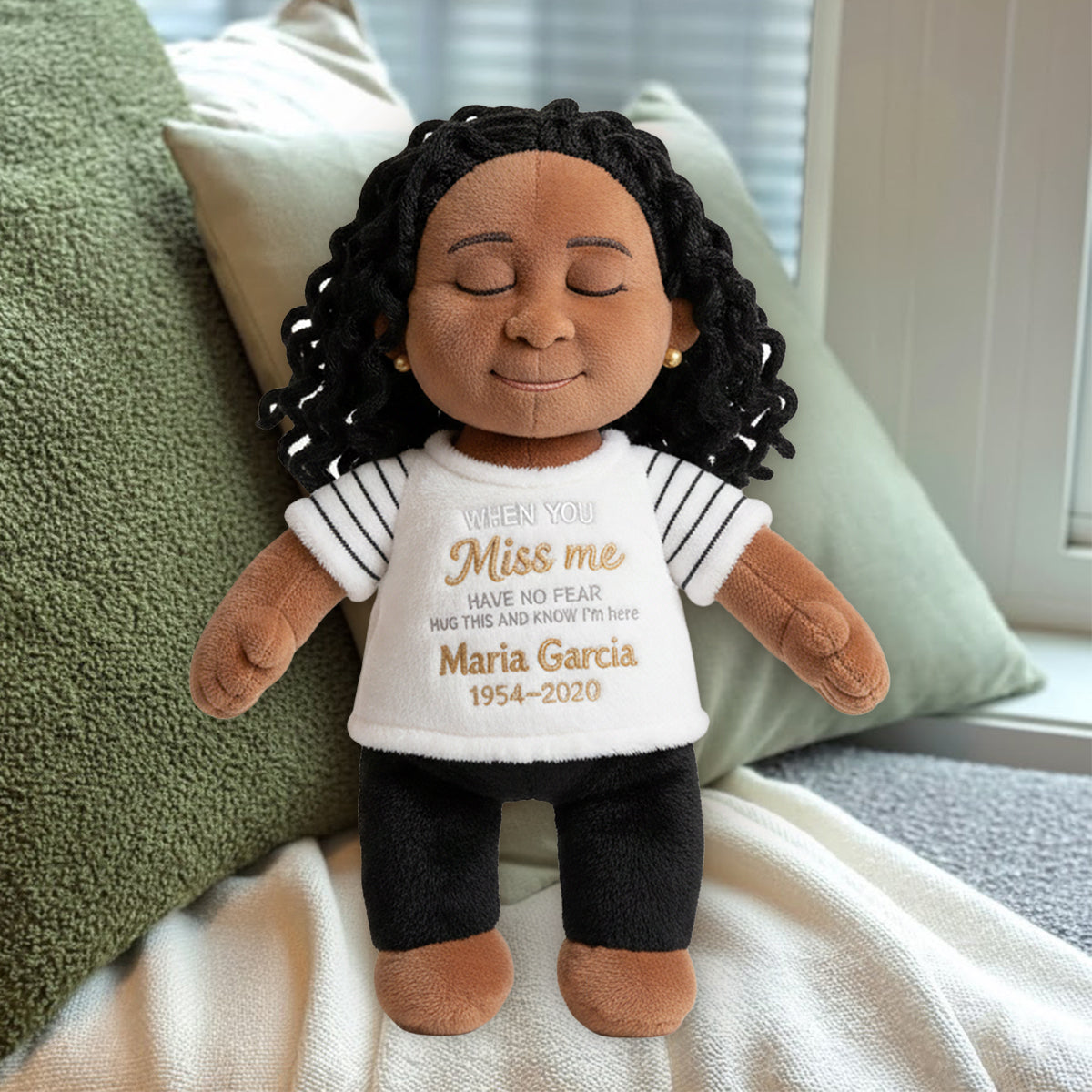 Hug This Pillow And Know I'm Here - Personalized Memorial Premium Faux Fur Pillow