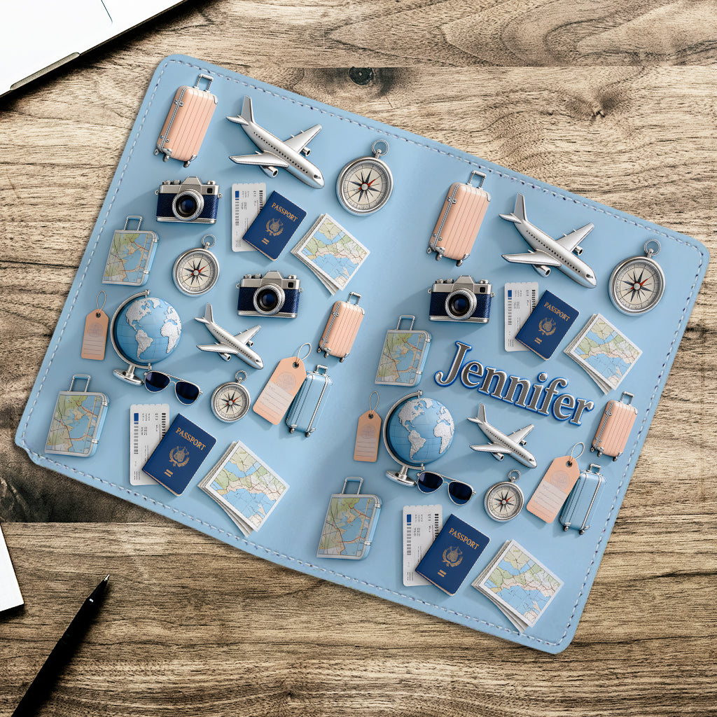 Just A Girl Who Loves Travveling - Personalized Travelling Passport Holder