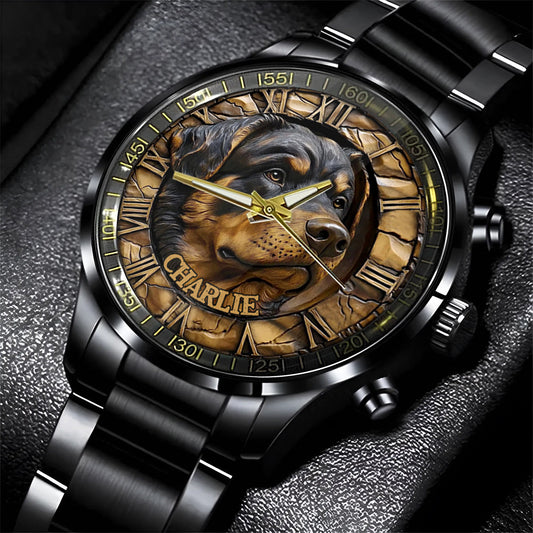 Brave Rottweiler - Personalized Dog Hand Watch
