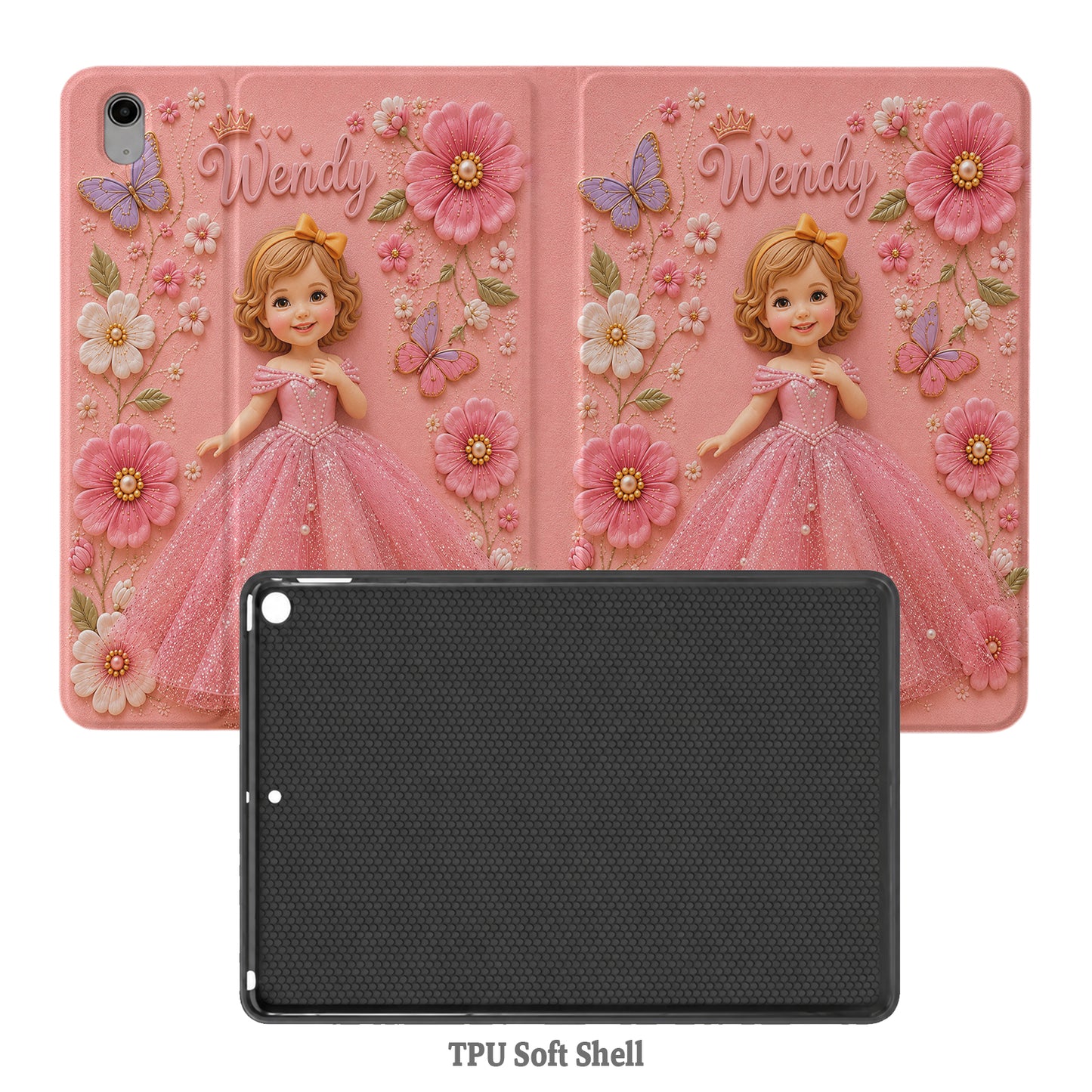 Perfect Princess Case Gift For Kids - Personalized Kid Tablet Cover With Pen Slot