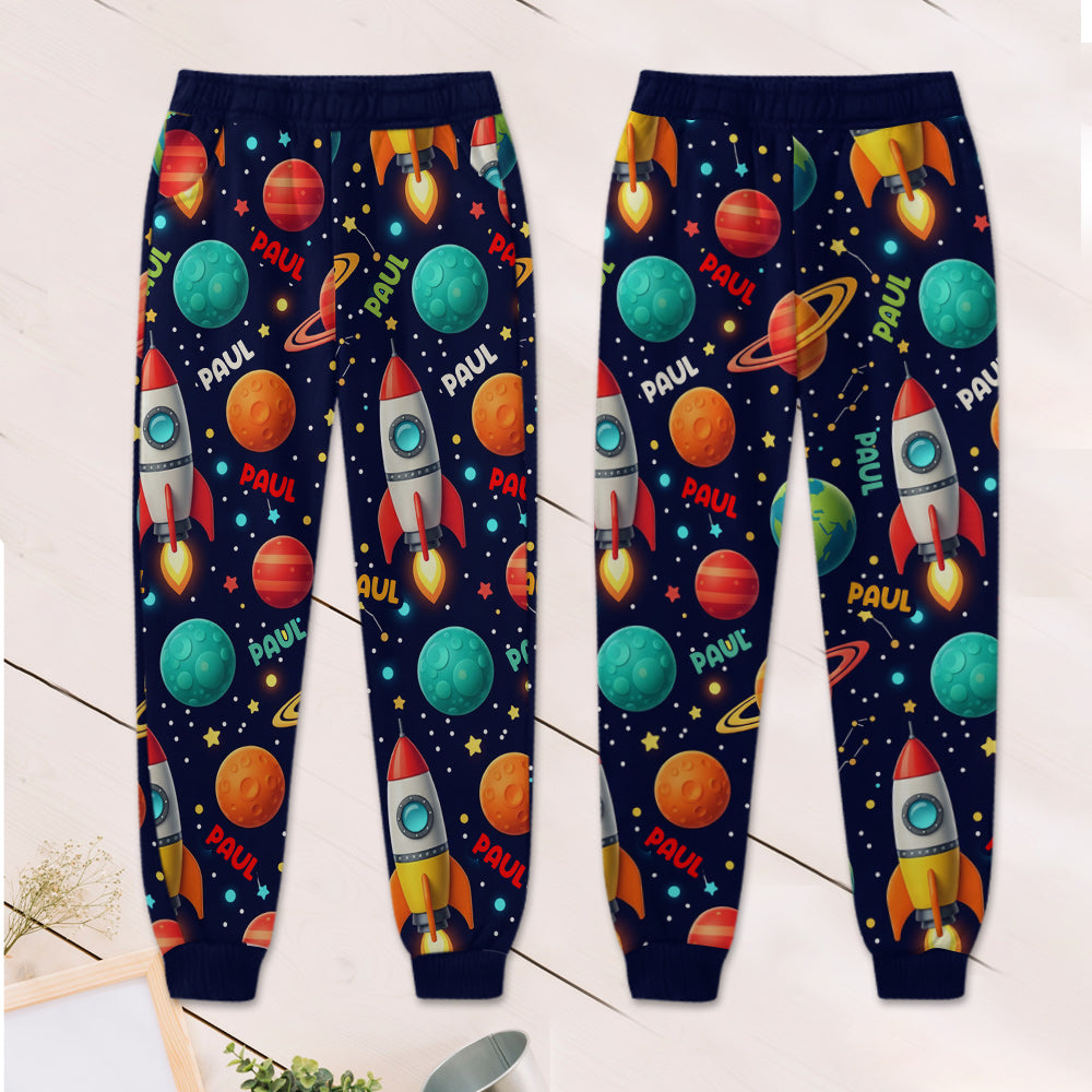 Spaceship - Personalized Kid Hoodie & Kid Jogger Sweatpants