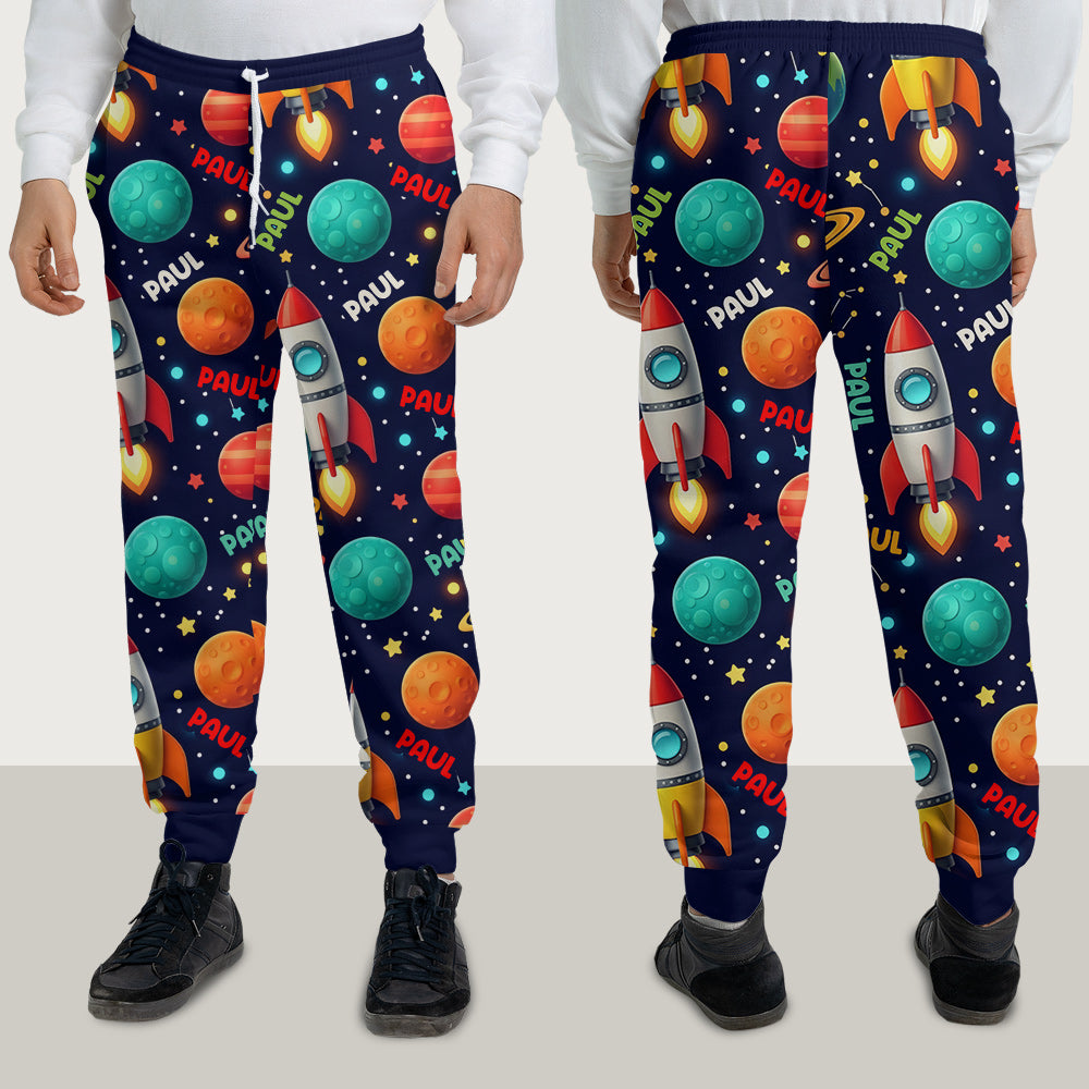 Spaceship - Personalized Kid Hoodie & Kid Jogger Sweatpants