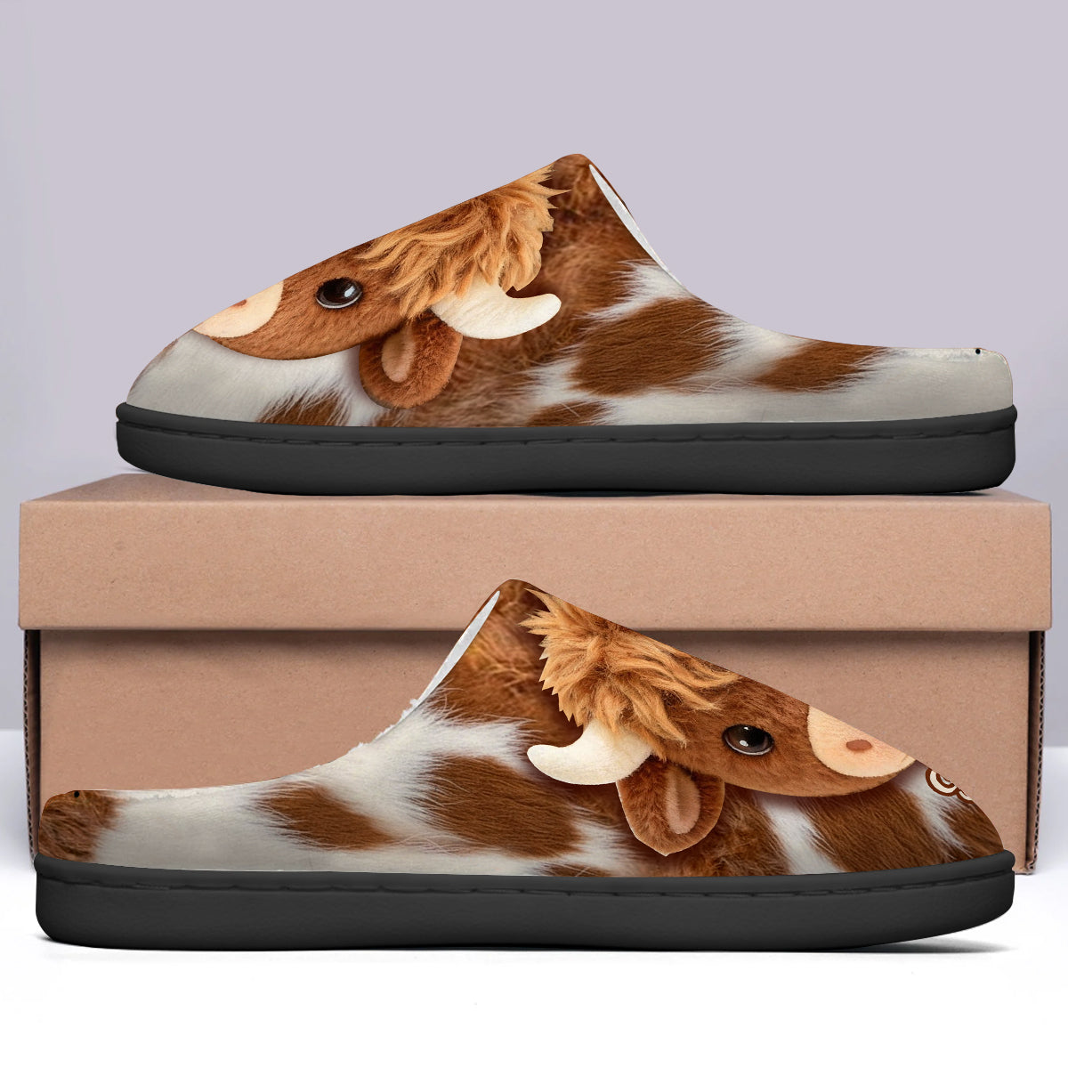 Love Highland Cow - Personalized Highland Cow Slippers
