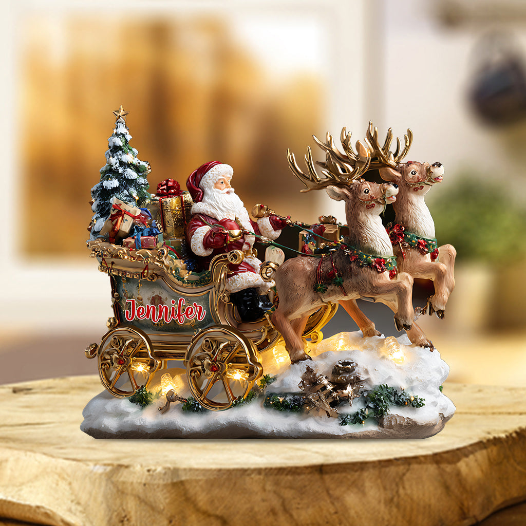 Santa Night - Personalized Christmas Custom Shaped Acrylic Plaque