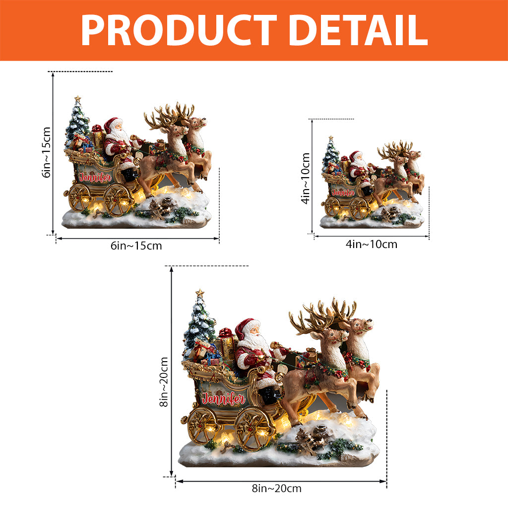 Santa Night - Personalized Christmas Custom Shaped Acrylic Plaque