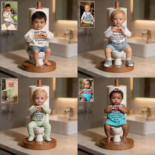 Danke Papa Mama - Personalisierter Kinder-Papierhandtuchständer