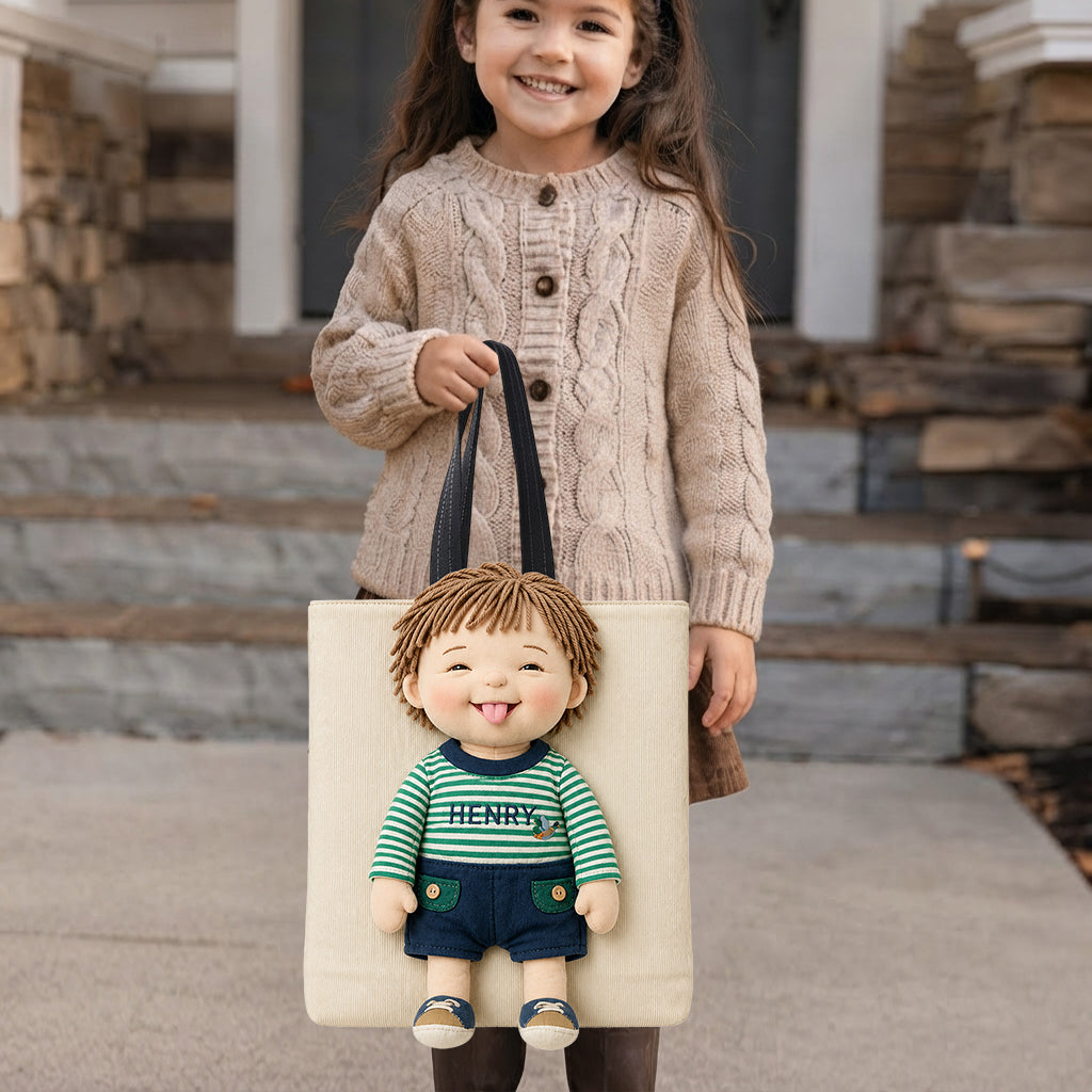Custom Any Photo - Personalized Kid Custom Shape Tote Bag