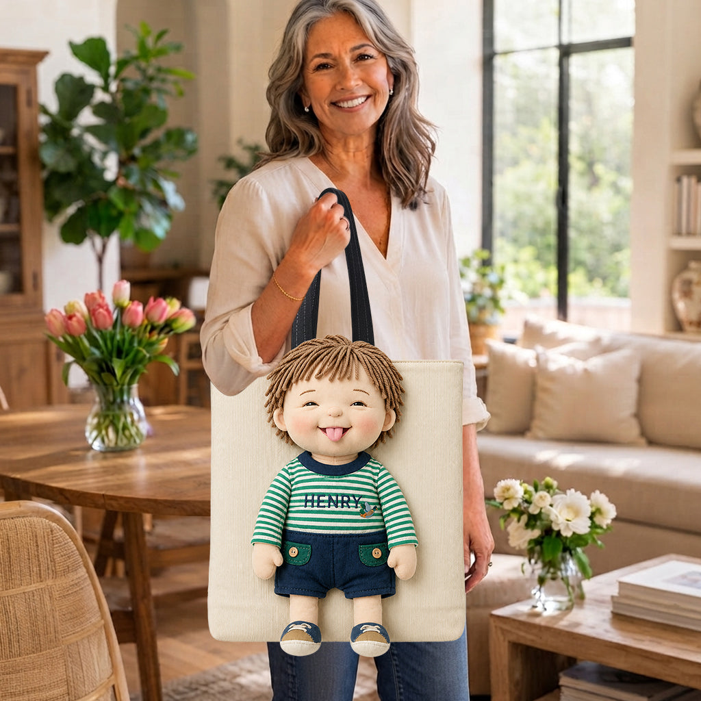 Custom Any Photo - Personalized Kid Custom Shape Tote Bag
