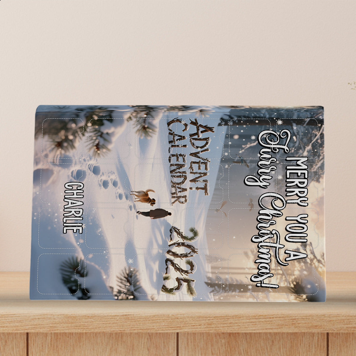 Merry Furry Christmas - Personalized Dog Advent Calendar With Ornaments