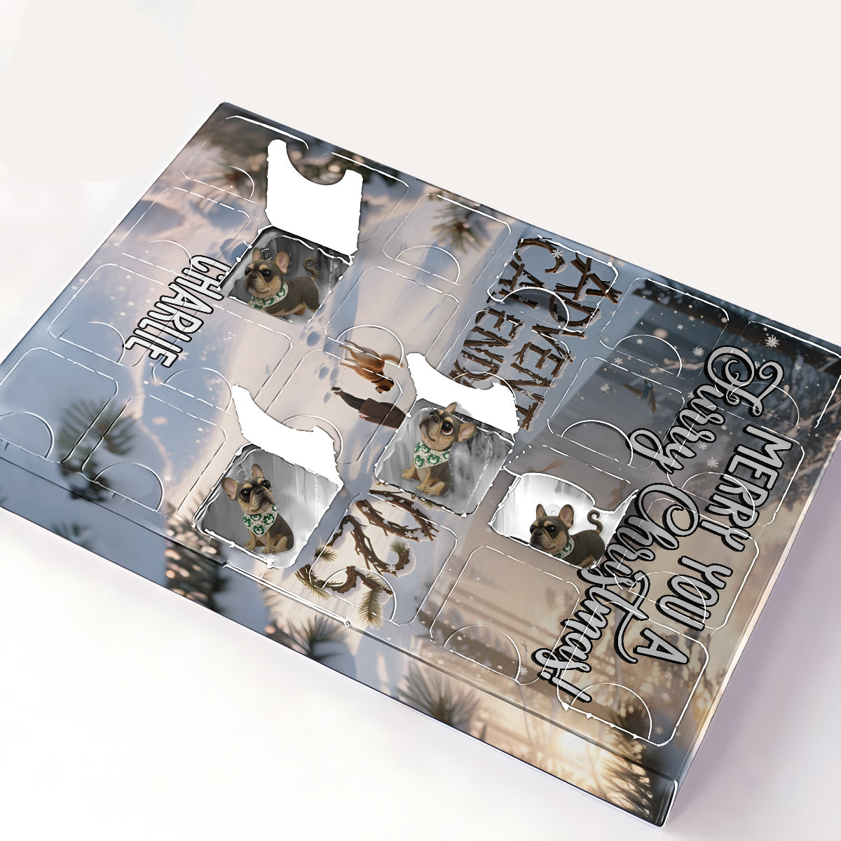 Merry Furry Christmas - Personalized Dog Advent Calendar With Ornaments