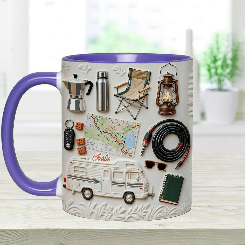 Love Camping - Personalized Camping Accent Mug & Coaster