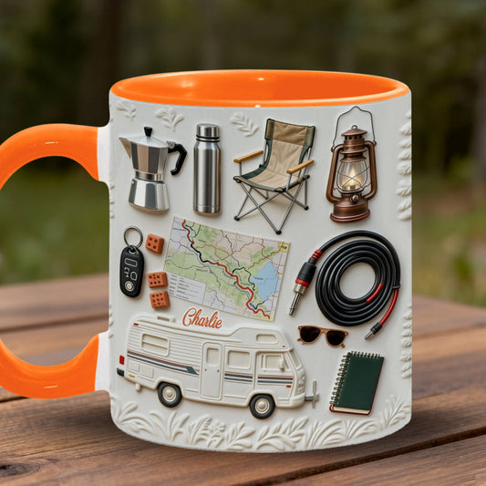 Love Camping - Personalized Camping Accent Mug & Coaster