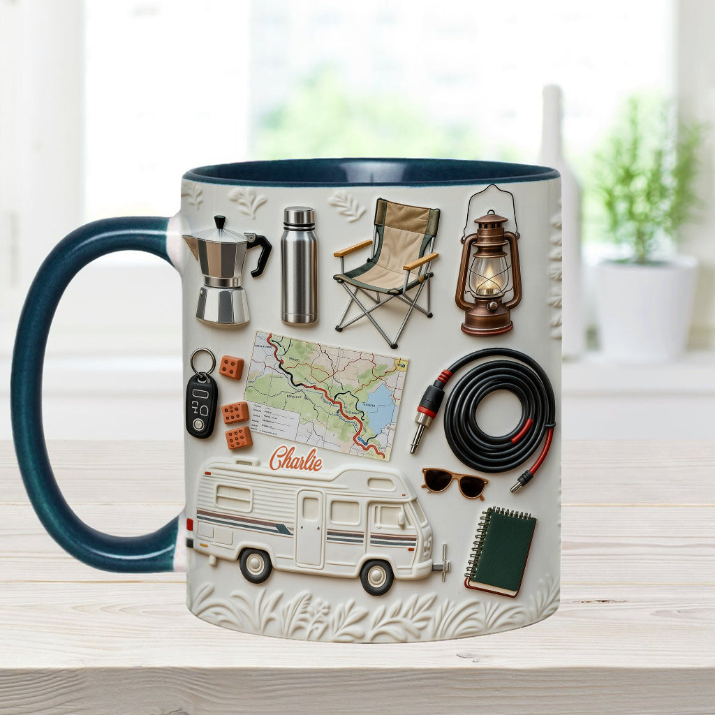 Love Camping - Personalized Camping Accent Mug & Coaster