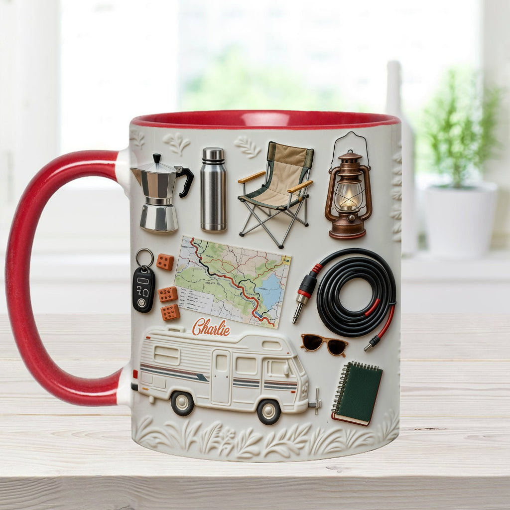 Love Camping - Personalized Camping Accent Mug & Coaster