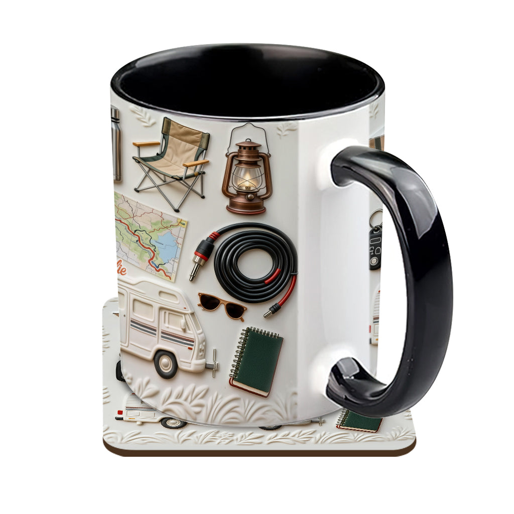 Love Camping - Personalized Camping Accent Mug & Coaster