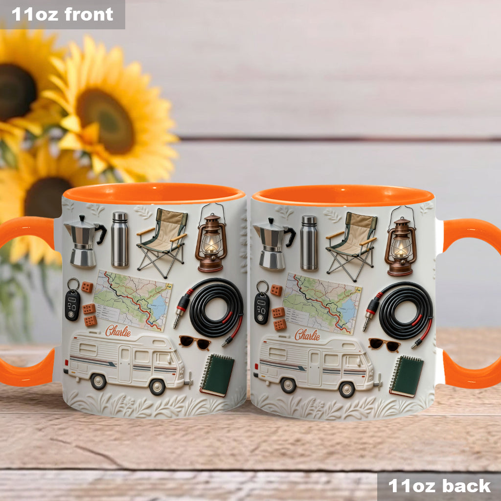 Love Camping - Personalized Camping Accent Mug & Coaster